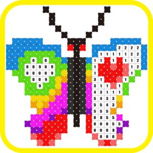 Stitch.io Coloring by Numbers Cross Stitch color game