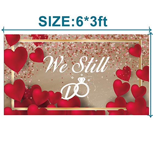 Belrew Durable We Still Do Backdrop Banner, Bridal Shower, Engagement, Bachelorette Party Large Banner, Wedding Celebrate Background Decorations 6 ft x 3 ft