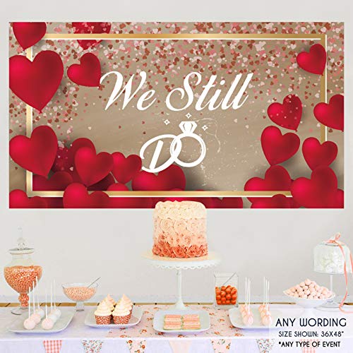 Belrew Durable We Still Do Backdrop Banner, Bridal Shower, Engagement, Bachelorette Party Large Banner, Wedding Celebrate Background Decorations 6 ft x 3 ft