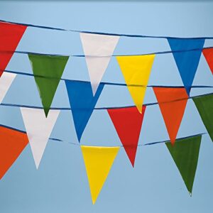 multi-colored pennant string (105’l) – banner string flags