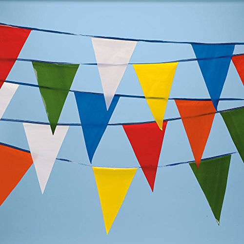 Multi-Colored Pennant String (105’L) - Banner String Flags