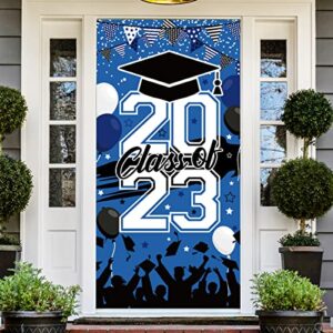 class of 2023 banner,blue 2023 graduation decorations front door porch sign backdrop,class of 2023 backdrop hanging decoration for indoor/outdoor