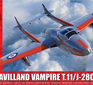 Airfix Quickbuild A02058A Air fix De Havilland Vampire T.11/J-28C 1, 72 Military Aviation Plastic Model Kit, Gray