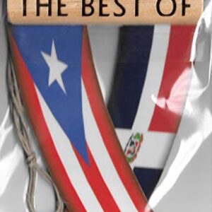 PUERTO RICO AND DOMINICAN REPUBLIC DOMIRICAN BORICUA DOMINICANO CARIBBEAN REARVIEW MIRROR MINI BANNER HANGING FLAGS FOR THE CAR UNITY FLAGZ™