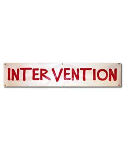 cool tv props how i met your mother intervention banner himym hanging vinyl banner – 6’ x 15’ (1.8 m x 38cm)