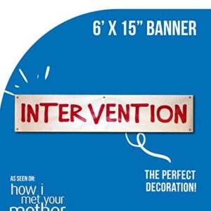 Cool TV Props How I Met Your Mother Intervention Banner HIMYM Hanging Vinyl Banner – 6’ x 15’ (1.8 m x 38cm)