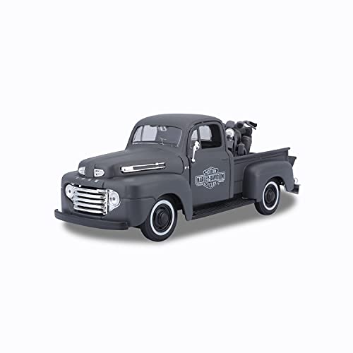 Maisto 1:24 Scale 1948 Ford F-1 Pickup and Harley Davidson 1942 WLA Flathead Diecast Vehicles