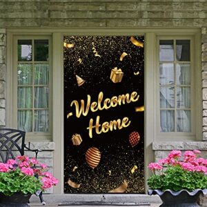 dill-dall welcome home door banner, housewarming patriotic military decorations, family party supplies, welcome back photo props