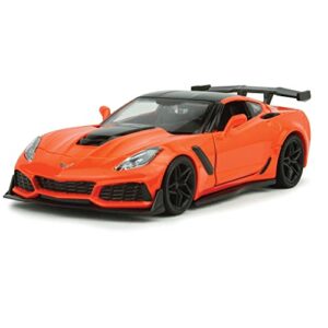 new diecast toys car motormax 1:24 w/b – 2019 chevrolet corvette zr1 (orange) 79356or