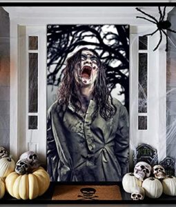 scary halloween party decoration supplies halloween window door banner decoration halloween decoration for front door wall window halloween scary bloody backdrop decoration