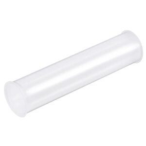 MECCANIXITY Clear Storage Tube 1 5/8"x7.5"(41mmx190mm) Lightweight for Bead Containers, Craft, DIY with White Caps 2 Pack