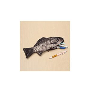 solwda tin pencil box pen with zipper realistic case pouch shape fish bag pen pencil make-up office & stationery