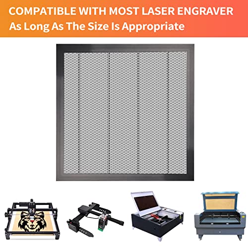 Honeycomb Laser Bed 400x400x22mm, Laser Honeycomb Bed for Laser Engraver and Cutter Machine, CO2 Engraver Cutting Machine, Laser Engraver Accessories, Smooth Edge, Aluminum(15.7x15.7x0.86in)