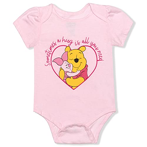 Disney Winnie the Pooh Baby Girls Bodysuits and Legging Set for Newborn and Infant – Pink/White