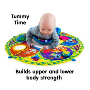 LAMAZE Spin and Explore Baby Gym and Tummy Time Baby Play Mat, Multi