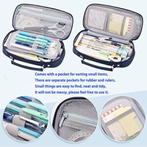 Pen case Pencil case Large capacity Fashionable Pencil case Boys Girls Elementary school students Junior high school students High school students University students For working adults （grey)