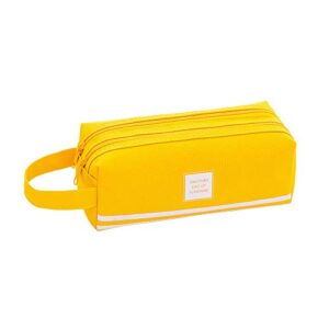 large capacity pencil bag stationery pouch multi-colored pencil bag oxford cloth cosmetic pouch bag compact zipper bag for office & student (bag b-yellow)