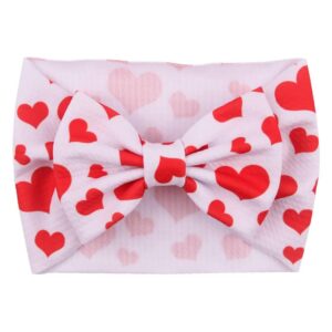 Valentine's Day Headband Turban with Bow for Baby Girls Hair Band Bowknot JHV12 (B1-Turban)