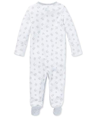 Ralph Lauren Baby Boy/Girl Neutral Print Cotton Jersey Coverall Paper White Multi (Newborn)