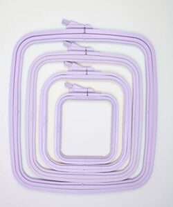 4pcs embroidery hoops, set of high quality cross stitch hoops, needlework hoop, stitching hoops (purple)