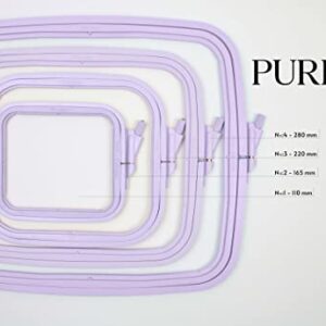 4Pcs Embroidery Hoops, Set of High Quality Cross Stitch Hoops, Needlework Hoop, Stitching Hoops (Purple)