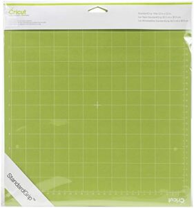 cricut standardgrip machine mats 12in x 12in, reusable cutting mats for crafts with protective film, use with cardstock, iron on, vinyl and more, compatible with cricut explore & maker (2 count)