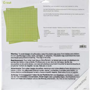 Cricut StandardGrip Machine Mats 12in x 12in, Reusable Cutting Mats for Crafts with Protective Film, Use with Cardstock, Iron On, Vinyl and More, Compatible with Cricut Explore & Maker (2 Count)