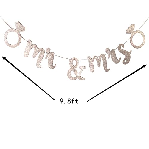 Mr and Mrs Banner - Wedding Decorations for Ceremony & Engagement Party | Wedding Decor Sign Backdrop | Wedding Decoration