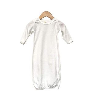 laughing giraffe baby infant blank long sleeve sleeper gown (white, 0-3 months)