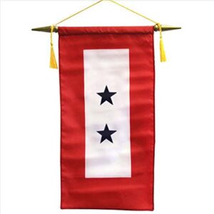 flag: service banner with two blue stars