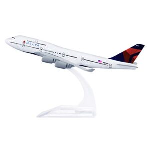 24-hours delta boeing 747 plane model alloy metal airplane models die-cast 1:400