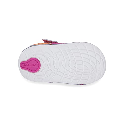 Stride Rite Baby Girls Soft Motion Kylo Athletic Sneaker, Pink/Neon, 3.5 Wide Infant