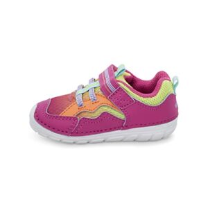 Stride Rite Baby Girls Soft Motion Kylo Athletic Sneaker, Pink/Neon, 3.5 Wide Infant