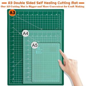 anezus Self Healing Sewing Mat, 12inch x 18inch Rotary Cutting Mat Double Sided 5-Ply Craft Cutting Board for Sewing Crafts Hobby Fabric Precision Scrapbooking Project