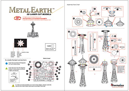 Fascinations Metal Earth Seattle Space Needle 3D Metal Model Kit