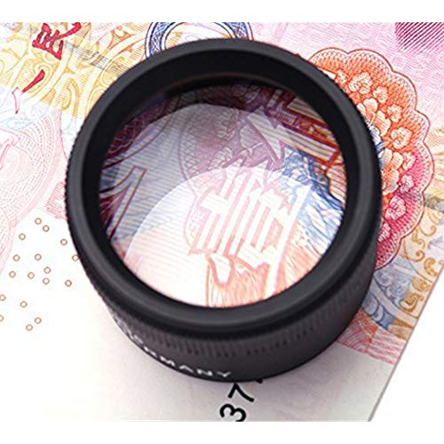 30X Portable Pocket Reading Magnifier Optics Loupes Mini Desk Magnifier Loop Microscope Magnifying Glass Lens for Jeweler Coins Maps Antiques Magazines Electronics (30X 40MM)