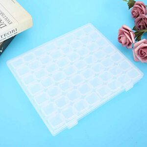 Plastic Storage Box Organizer Container Adjustable Divider Removable Grid Compartment for Jewelry Beads Earring Container Tool Fishing Hook Small Accessories (56 grids, transparent)