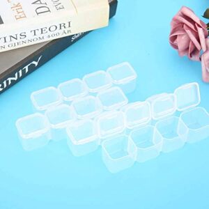 Plastic Storage Box Organizer Container Adjustable Divider Removable Grid Compartment for Jewelry Beads Earring Container Tool Fishing Hook Small Accessories (56 grids, transparent)