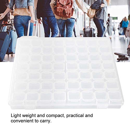 Plastic Storage Box Organizer Container Adjustable Divider Removable Grid Compartment for Jewelry Beads Earring Container Tool Fishing Hook Small Accessories (56 grids, transparent)