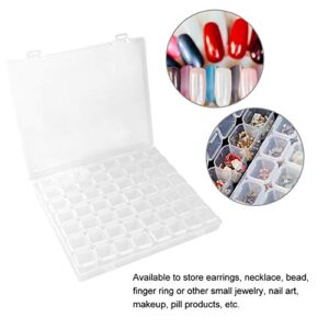 Plastic Storage Box Organizer Container Adjustable Divider Removable Grid Compartment for Jewelry Beads Earring Container Tool Fishing Hook Small Accessories (56 grids, transparent)