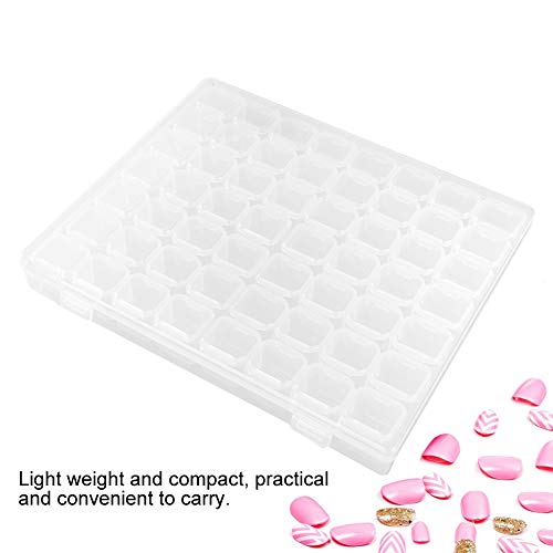 Plastic Storage Box Organizer Container Adjustable Divider Removable Grid Compartment for Jewelry Beads Earring Container Tool Fishing Hook Small Accessories (56 grids, transparent)