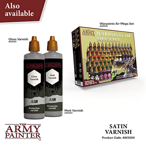 The Army Painter Warpaints Air Airbrush Satin Varnish 18ml Acrylic Paint for Airbrush, Wargaming and Modelling