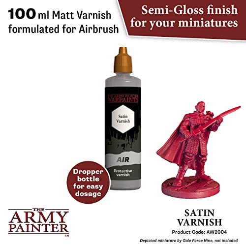 The Army Painter Warpaints Air Airbrush Satin Varnish 18ml Acrylic Paint for Airbrush, Wargaming and Modelling