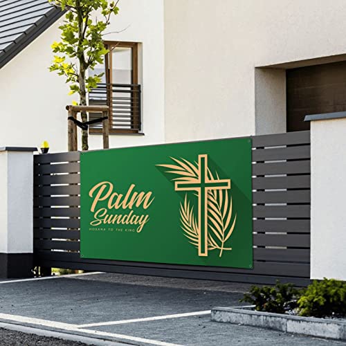 Palm Sunday 2023 Backdrop Banner Decorations Hanging Backdrop Decoration for Festival Party Hanging Decoration 47 × 71inch