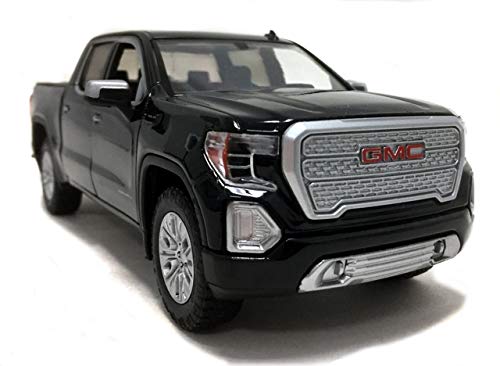 2019 GMC Sierra 1500 Denali Crew Cab Pickup Truck Black 1/24-1/27 Diecast Model Car by Motormax 79362