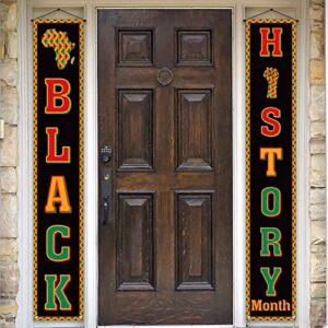black history month porch banner african american heritage festival party decoration front door wall hanging banner decor