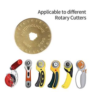 Titanium Coated Rotary Cutter Blades 45mm 10 Pack Replacement Blades Quilting Scrapbooking Sewing Arts Crafts,Sharp and Durable