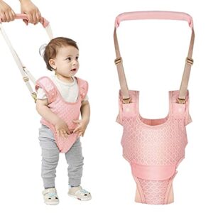 Huifen Baby Walker for Girls Adjustable Baby Walking Harness with Detachable Crotch Baby Support Assist Handheld Kids Walker Helper for Baby Learn to Walk (9-24 Months) (Breathable Pink) …