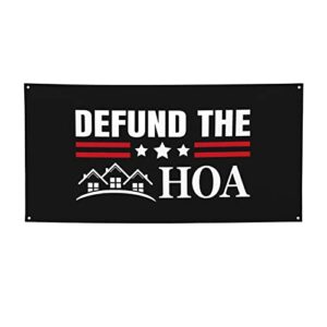defund the hoa party banner backdrop banner for holiday sign decorations party supplies