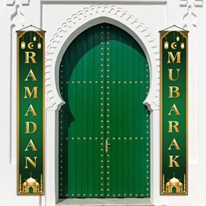 ramadan mubarak porch banner islamic mosque lamp muslim religious holiday front door sign wall hanging party decoration